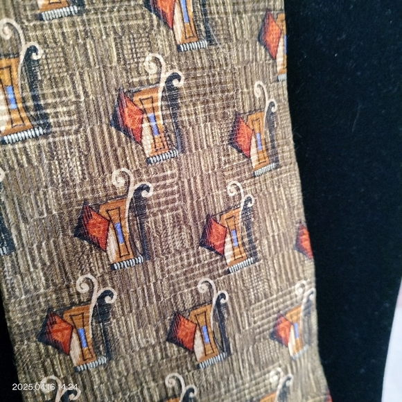 Robert Talbott Best Of Class Necktie Brown Abstract Hand sewn Men's Tie - Picture 5 of 8